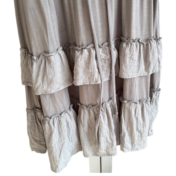 Gray Ruffle Mini Dress S - Picture 7 of 9